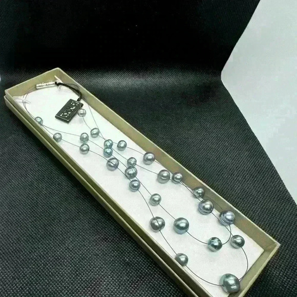 Honora Pearls Necklace-Gray Pearls - Picture 2 of 2